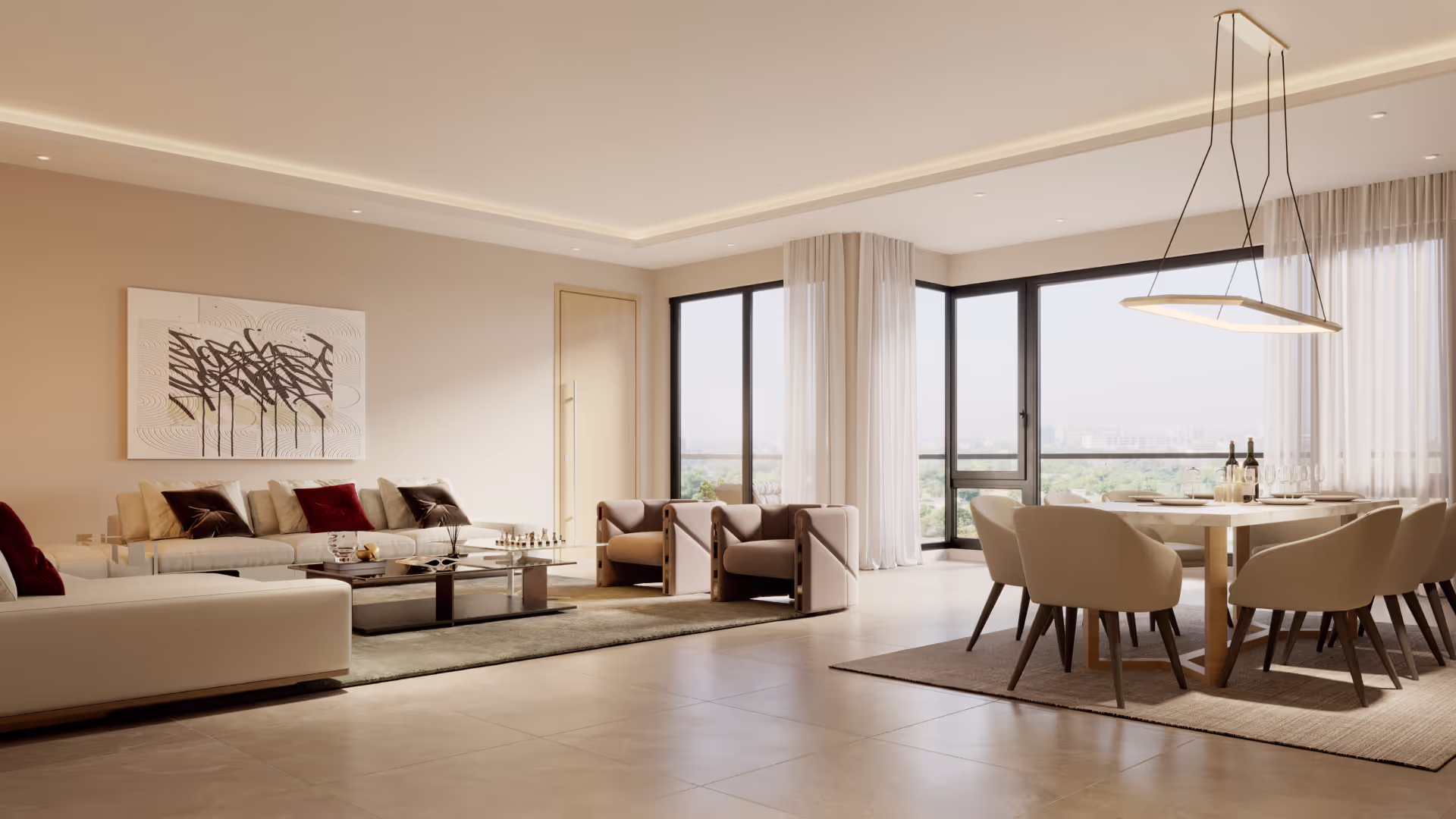 2 bedroom townhouse interior Lake City — living room